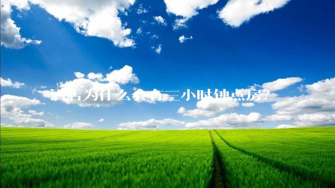酒店为什么会有三小时钟点房？