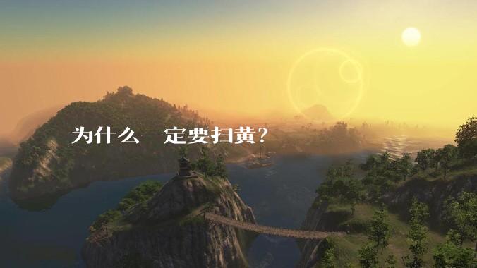 为什么一定要扫黄？